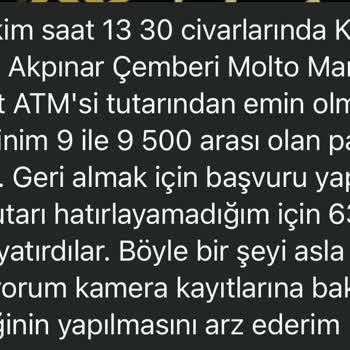 ATM'de Kaybolan Para İçin Acil Çözüm Talebi