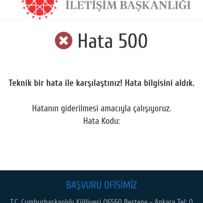 T. C. Cumhurbaşkanlığı CİMER Şikayeti