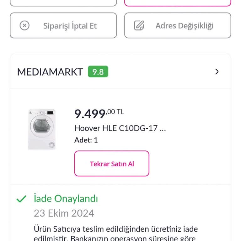 İndirimli Ürün İptali ve Fiyat Artışı Şikayeti