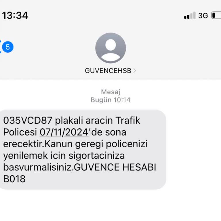 Asılsız Trafik Poliçesi Mesajı Hakkında Hukuki Uyarı