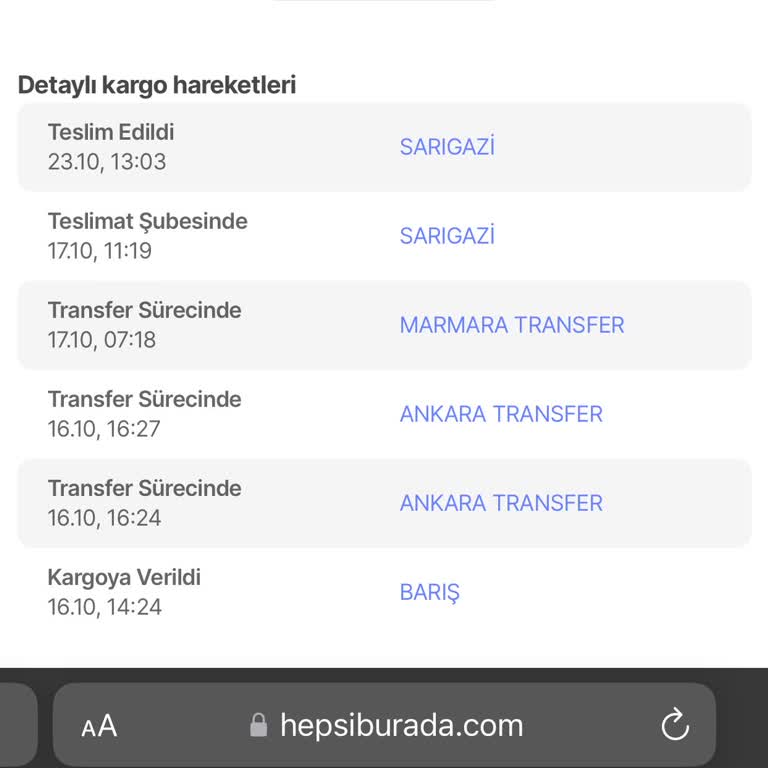Aras Kargo'nun Yavaş Teslimat Sorunu