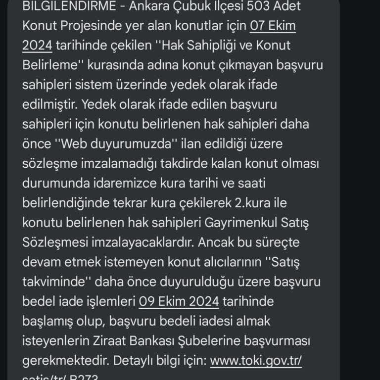 TOKİ Başvuru İadesinde Sorun Yaşıyoruz