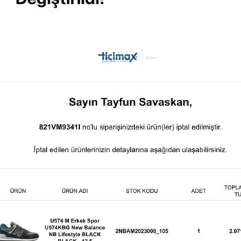 İptal Edilen Ayakkabı Ve Yetersiz Müşteri Hizmeti