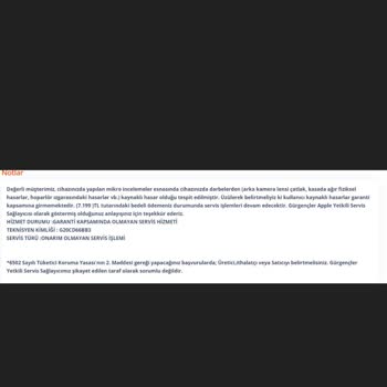 İphone 15 Kamera Sorunu Ve Hatalı Garanti Hizmeti