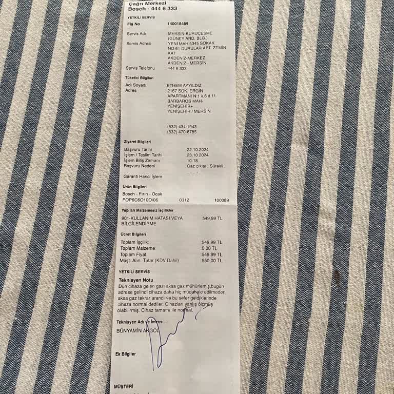 Haksız Servis Ücreti İadesi Talebi