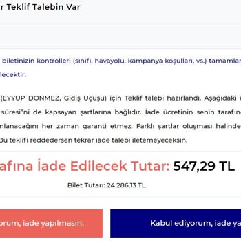 Turna.com'da İade Sürecinde Yaşanan Sorunlar Ve Yanıltıcı Uygulamalar