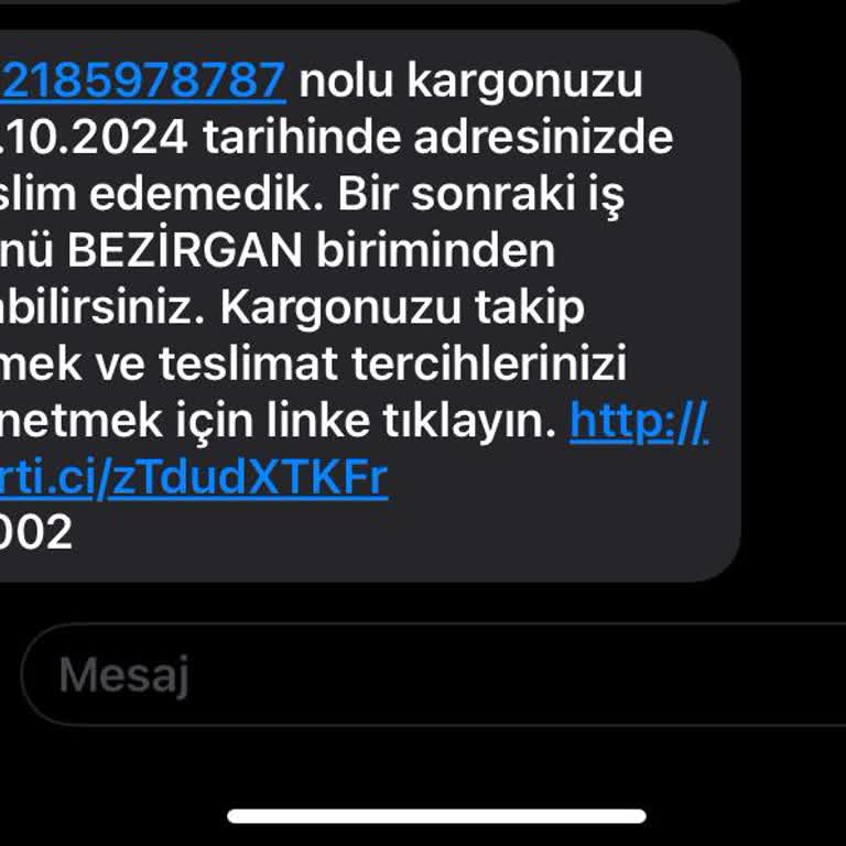 Kargo Teslimatı Sorunu
