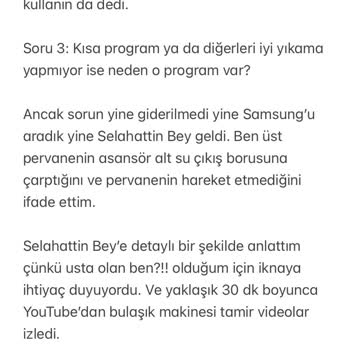 Samsung Bulaşık Makinesi Yıkama Sorunu