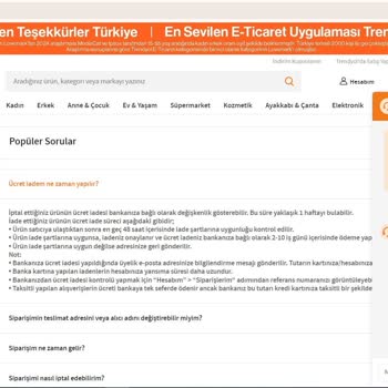 Sipariş İptali Ve Ücret İadesi Sorunu