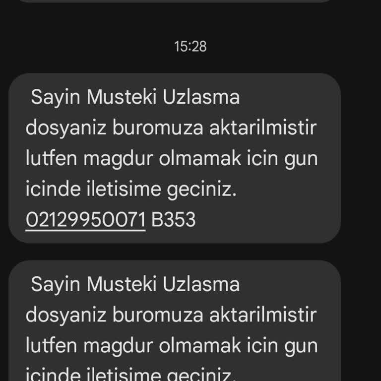 Yanlışlıkla Gönderilen Uzlaşma Mesajları