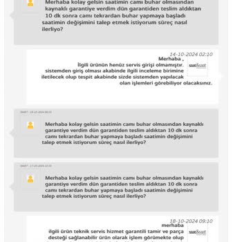 Guess Saatte Sürekli Buhar Sorunu