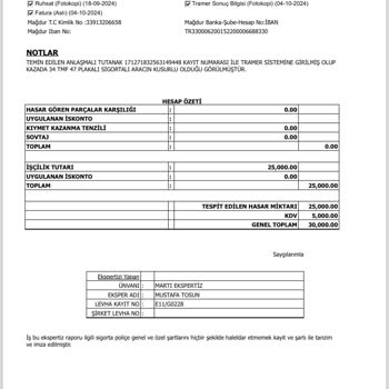 Değer Kaybı Başvurusu Cevapsız Kaldı