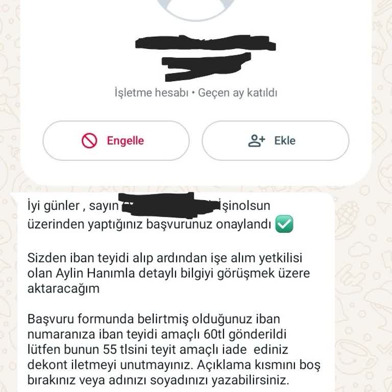 Kişisel Bilgilerimle Yapılan Şüpheli İşlem Talebi