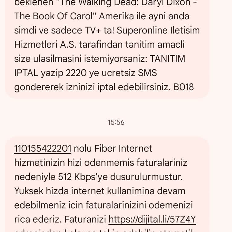 Fatura Bilgilendirme Eksikliği Ve Hız Düşürme Sorunu