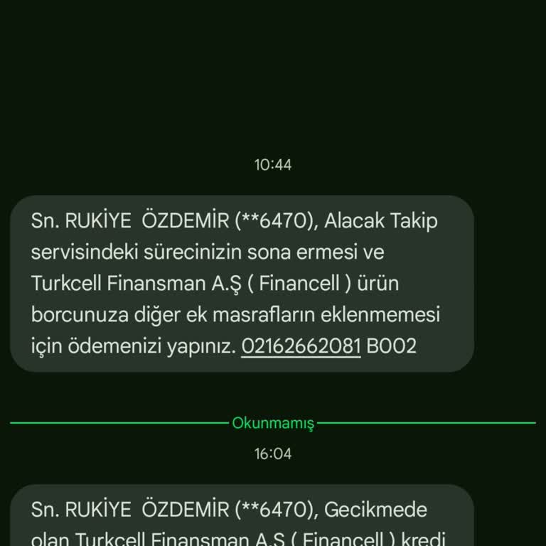 Yanlış İsimle Gelen Mesajlar Ve Cevapsız Aramalar