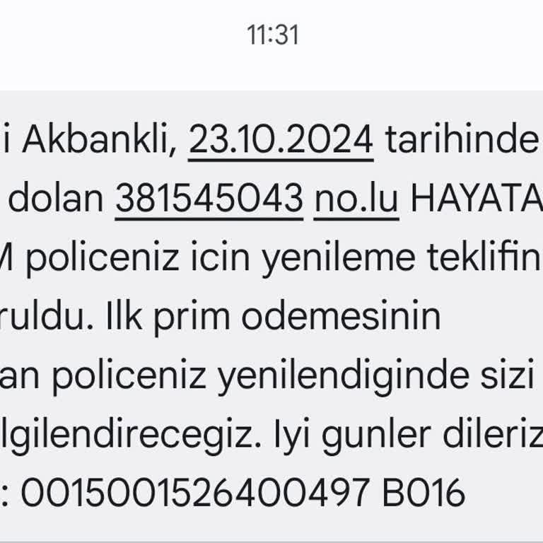 İstenmeyen Sigorta Poliçesi İptal Talebi