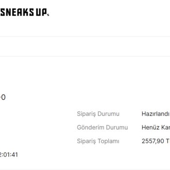 Sneaks Up Sipariş Gecikmesi Ve Stok Endişesi