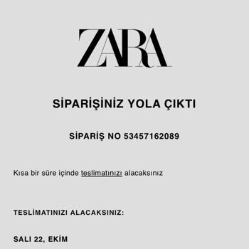 Zara Online Alışverişte Teslimat Sorunu