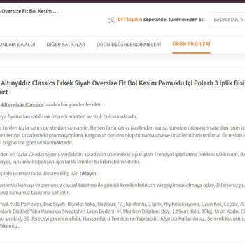 Yanıltıcı Ürün Bilgisi: Pamuk Oranı Hatası