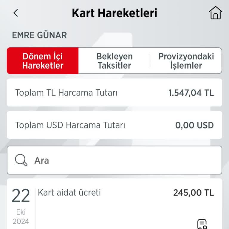 Haksız Kart Aidatı Kesintisi