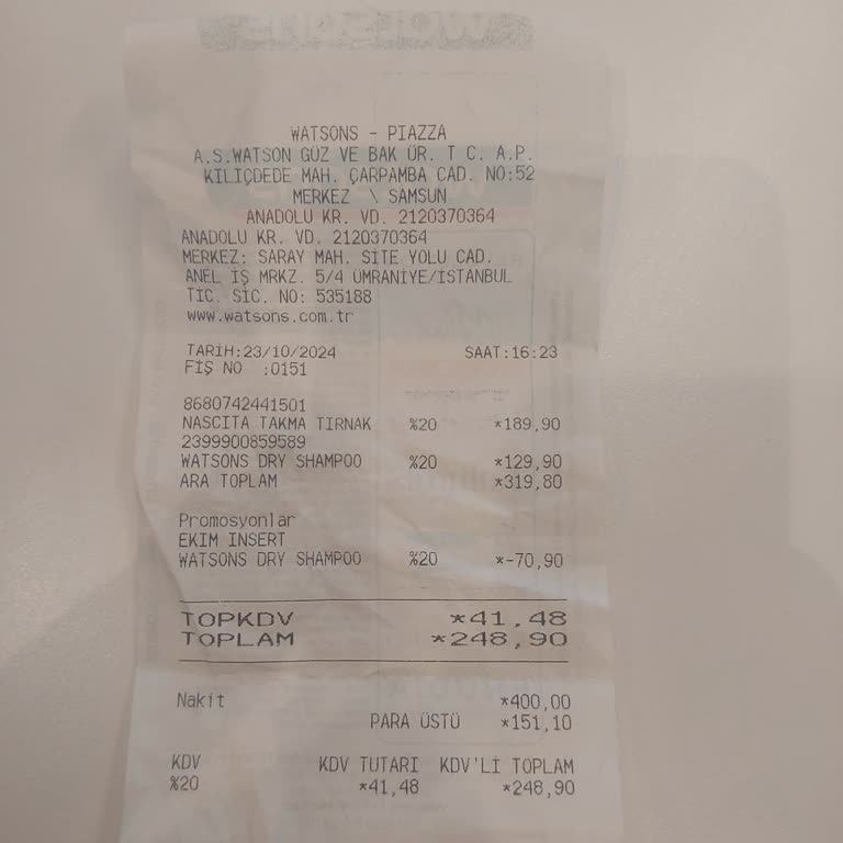 Watsons Mağazasında İade Sorunu