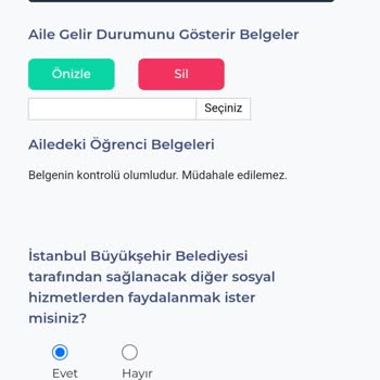 Burs Başvurusunda Belge Yükleme Sorunu