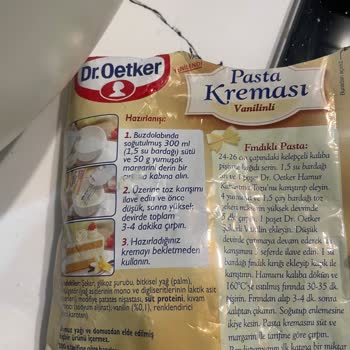 Dr. Oetker Pastacı Kreması Kıvam Sorunu!