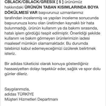 Adidas Ayakkabının Deri Dökülmesi Sorunu