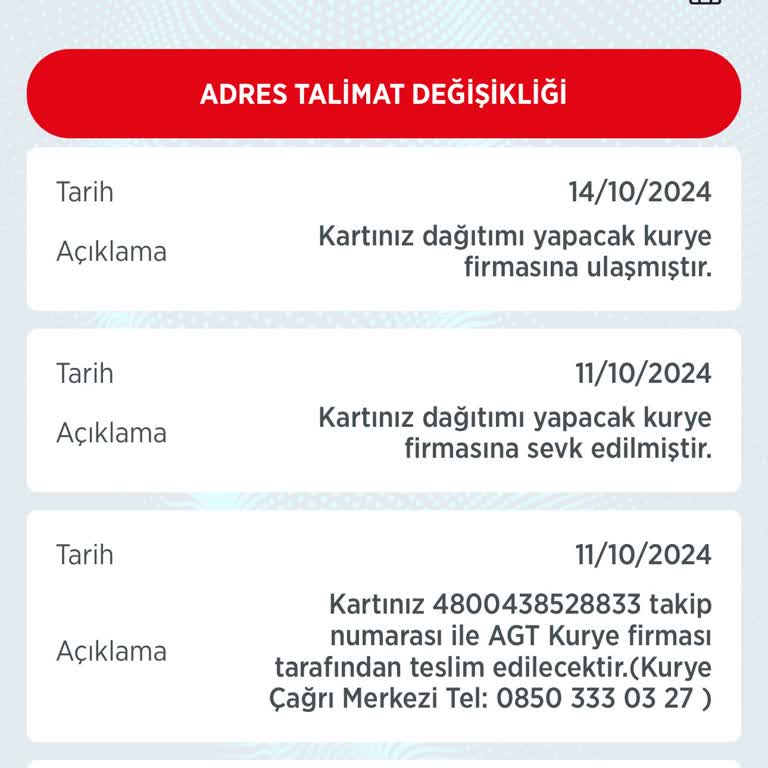 Kayıp Kart: AGT Kurye Teslimat Sorunu