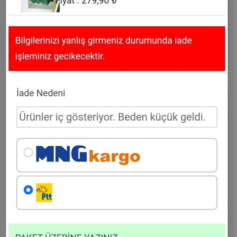 Eksik İade Ve İletişim Sorunları
