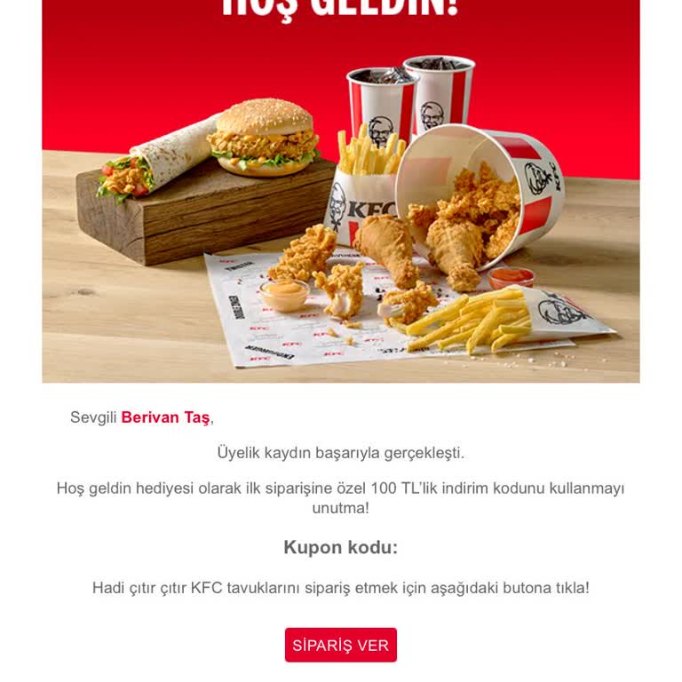 KFC Uygulamasında Kupon Sorunu