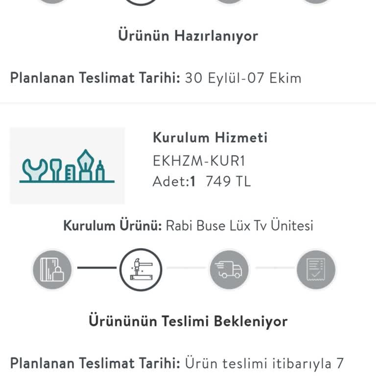 Vivense TV Ünitesi Siparişi: Para İadesi Bekleniyor