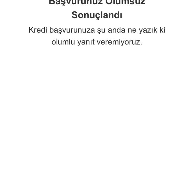 Sıfır Faizli Kredi Başvurum Neden Reddedildi?