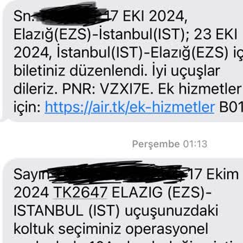 Primefly Biletlerinde Koltuk Değişikliği Mağduriyeti