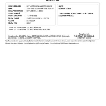 Ziraat Bankası'ndan İzinsiz Ödeme Şoku