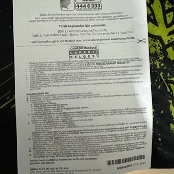 Bosch Çamaşır Makinesi Sorunu: Tüylenme Ve Kötü Koku