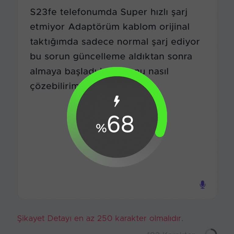 Güncelleme Sonrası Hızlı Şarj Sorunu