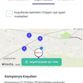 Chippin Kampanyasında Puan Sorunu