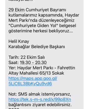 Karabağlar Belediyesi'nden Gelen Sürekli SMS Rahatsızlığı