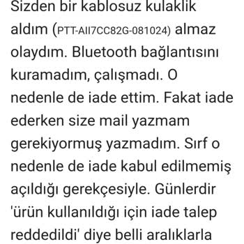 Epttavm'den Aldığım Arızalı Kulaklık Ve İade Sorunu