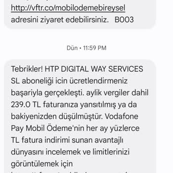 Vodafone Htp Digital Way Service Şikayeti