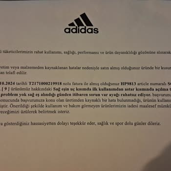 Adidas'tan Kusurlu Ayakkabı Ve Mağduriyet