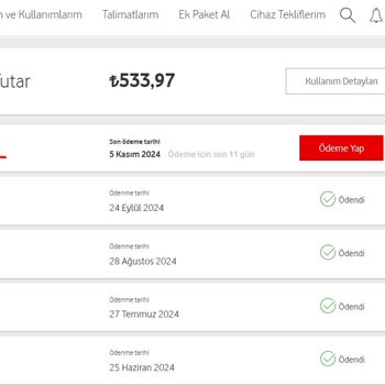 Vodafone'dan Beklenmedik Aşım Ücreti Şoku