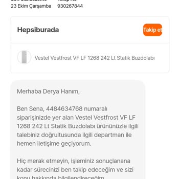 Buzdolabı Teslimat Sorunu Ve Müşteri Hizmetleri İlgisizliği