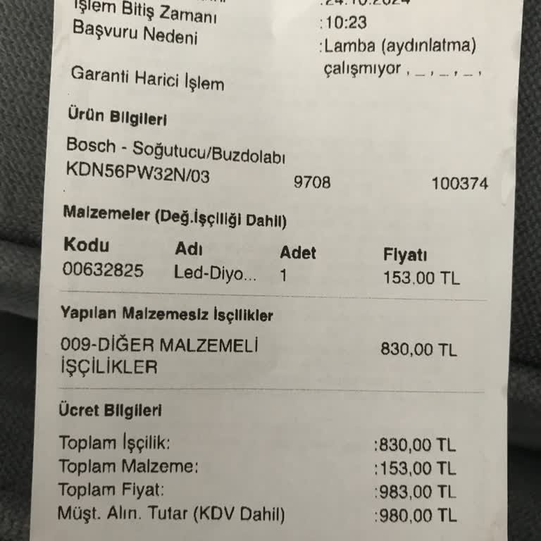 Servis Ücreti Şoku: 5 Saniyelik İşlem 830 TL!