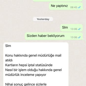 Kapatılan Karttan Yetkisiz İşlem Şoku