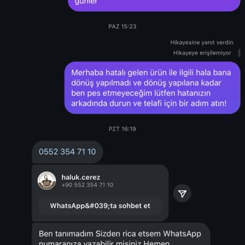 Yanlış Ürün Gönderimi Ve İletişim Sorunları