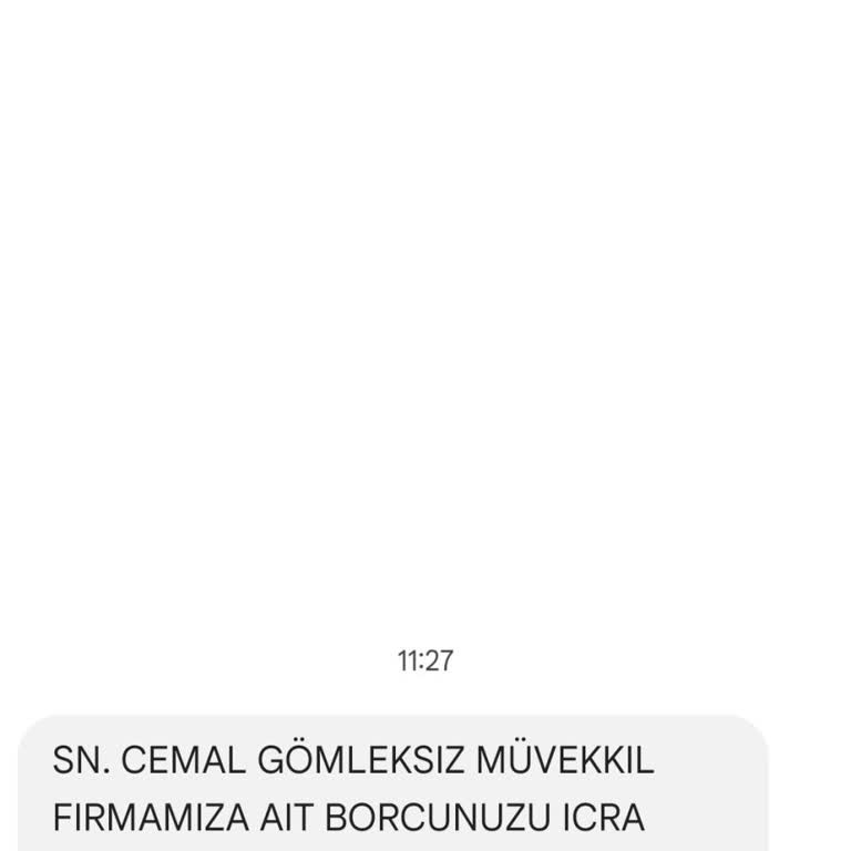 Hukuk Bürosundan Gelen Haksız İcra Mesajı