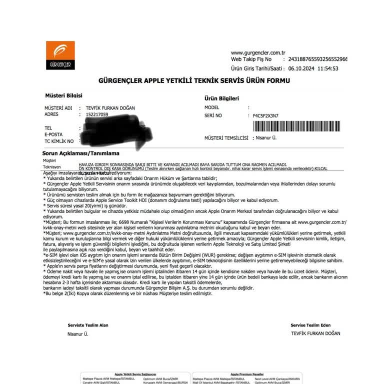 Geciken Apple Watch Servis Süreci
