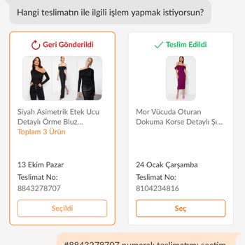 Teslimat Sorunu Ve İletişim Eksikliği